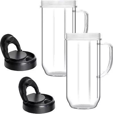 22OZ Blender Cups With Flip Top To-Go Lid Compatible With 250W MB1001 Magic Bull • $16.99