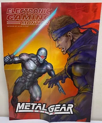 1998 Electronic Gaming Monthly Metal Gear Solid PROMO Poster 20x15 Double Sided • $46.99