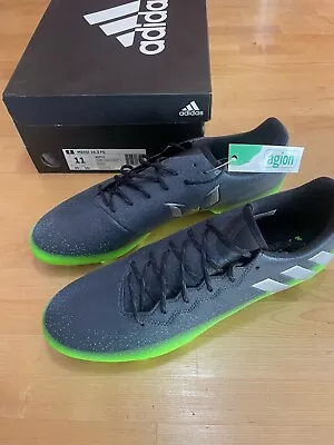 ADIDAS MESSI 16.3 Soccer Boots Cleats Football AQ3519 Black Green Men’s Size 11 • $50