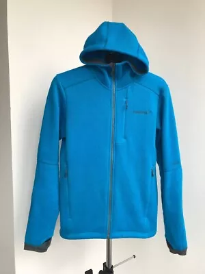 $65 • Buy Norrona Roldal Warm3 Jacket Hoodie Full Zip Polartec Blue Thermal Pro Mens S-m