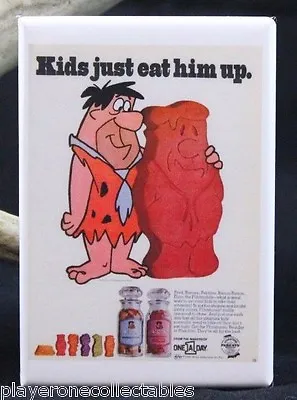 Flintstone's Chewable Vitamins 2  X 3  Fridge Magnet. Vintage Advertising • $6.39