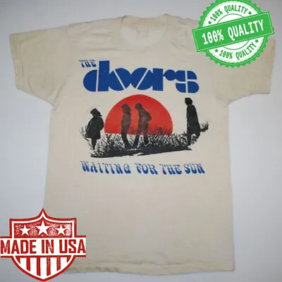 Vintage The Doors Waiting For The Sun Natural T Shirt T Shirt TH0283 • $7.89