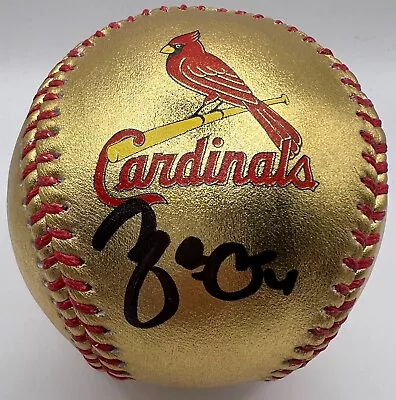 Yadier Molina Signed Gold Leather Cardinals Logo MLB Baseball Beckett Witnessed • $479.79