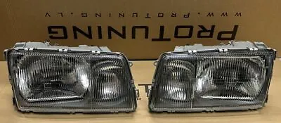 EuroLook ANG Black Headlights SET Front Lamps For Mercedes W126 80-91 Saloon • $253.87