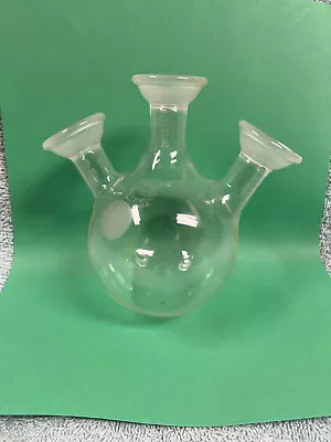 Pyrex 300ml 3-Neck 28/15 Round Bottom Distilling Reaction Flask  • $17