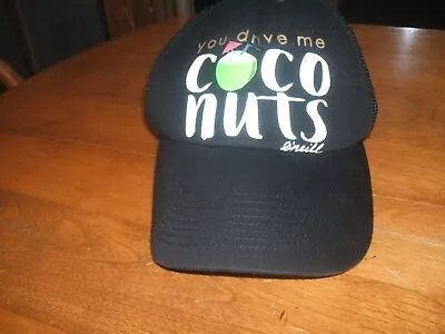 $9.99 • Buy O'Neill Mesh Trucker Hat  You Drive Me Coco Nuts  Black Hat