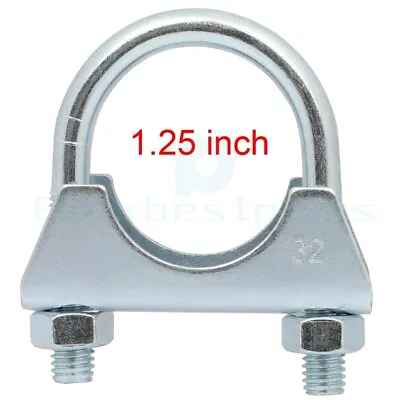 1 1/4  (1.25 )  U-Bolt Uclamp Muffler Saddle Exhaust Pipe Rod Pipe Clamp • $7.15