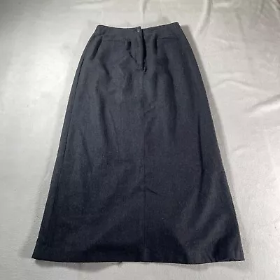 J Jill Skirt Womens 10 Gray Modest Wool Pencil Mid Length Teach University 28x36 • $17.99