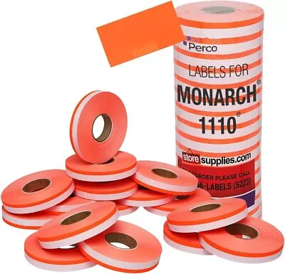 Fluo. Red Pricing Labels For Monarch 1110 Price Gun - Sixteen Rolls 17000 P... • $44