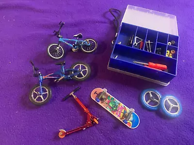Tech Deck Bikes Scooter Skateboard And Parts Lot • $22