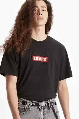  Levi's Relaxed Graphic Tee - Box Tab Black - Xl • £9.99