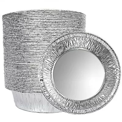 50 Pack 5 Inch Aluminum Foil Mini Pie Pans Disposable Tart Pan For Baking • $20.98