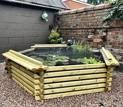 Norlog 300 Gallon Raised Wooden Pond Garden Water Feature *easy Assembly* • £549.99