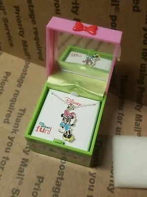 Disney Minnie Mouse Necklace JINGLE JOY MUSIC BOX PLAYS WISH U MARRY CHRISTMAS • $38.88