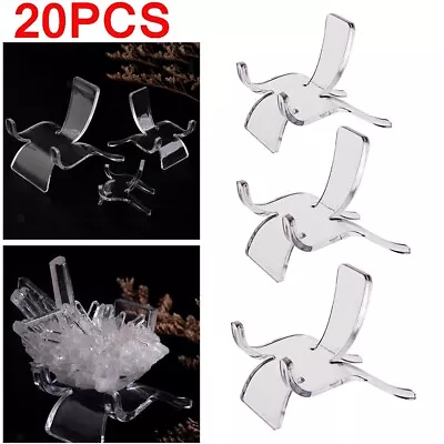 20x Acrylic Transparent Display Stand Easel Rack Minerals Crystal Holder Support • $12.59