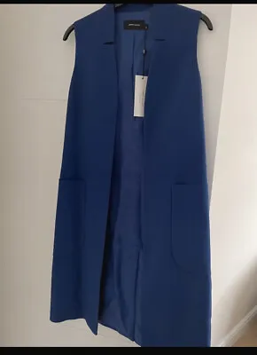 Karen Milen  TAILORING LONG Blue  WAISTCOAT SIZE 6 • £25