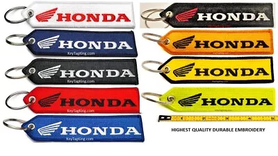 Honda Motorcycle ATV SXS Outboard Double Sided Embroidered Keychain Key Tag FOB  • $10.95