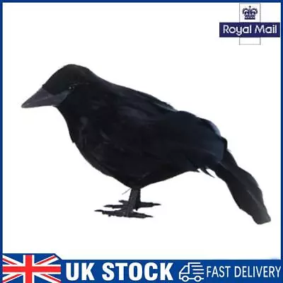 Halloween Artificial Raven Crow Realistic DIY Birds Crafts Theme Party Ornaments • £5.40