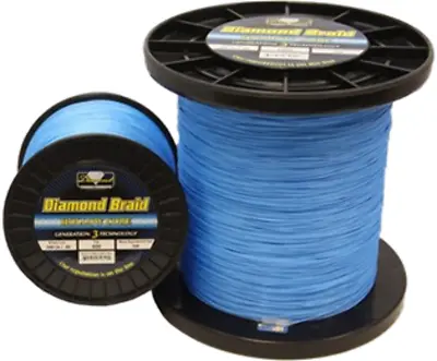 Momoi Diamond Hollow Core Braid Blue 80 Pound (600 Yards) • $79.99