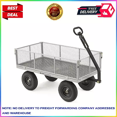 Gorilla Cart 1000 Pound Capacity Heavy Duty Steel Mesh Utility Wagon Cart Gray • $139.50