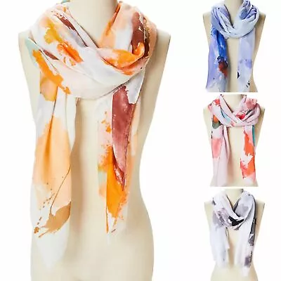 Women Viscose Scarves Abstract Fashion Scarf Lightweight Shawl Wrap Ladies Girls • $18.99