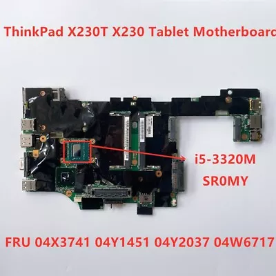 $93.10 • Buy Motherboard For Lenovo ThinkPad X230T With CPU I5/i7-3612QE I7-3615QE CPU DDR3