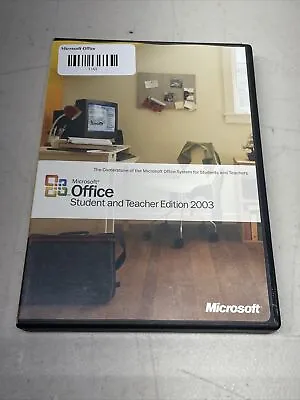 Microsoft Office Student And Teacher Edition 2003 Word Excel W/ Key Genuine • $16.24