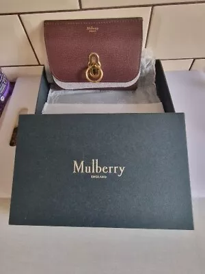 Mulberry Amberley Grained Leather Wallet Oxblood With Box Excellent Condidtion • £49.31