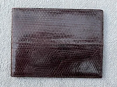 Brown Cobra Snake Skin Bi-Fold Men's Wallet Handmade In Thailand • $24.99