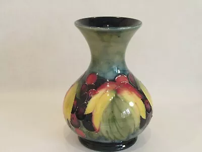 £290 • Buy Rare William Moorcroft Bulbous Vase 'grape And Leaf' Pattern - Circa 1930's