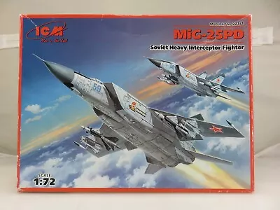 ICM MIG-25PD SOVIET HEAVY INTERCEPTOR FIGHTER 1/72 Scale Model Kit 72171 UNBUILT • $49.92