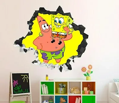 £23.74 • Buy Sponge Bob Patrick Playing Custom Wall Decals 3D Wall Stickers Art GS132