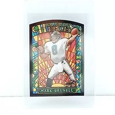 1997 Topps Gallery Of Heroes Mark Brunell Stained Glass Card GH8 Jaguars • $21.99