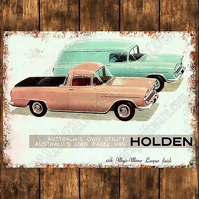 200mm X 285mm ALUMINIUM SIGN - FB HOLDEN UTE AND PANEL VAN • $29.90