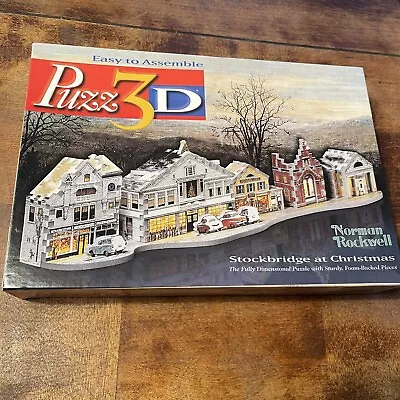 Puzz 3D Stockbridge At Christmas Norman Rockwell Milton Bradley - 174 Pieces • $14.99
