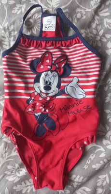 £0.99 • Buy Minnie Mouse Red Swimming Costume Swimwear Baby Girl 1.5 -2 Years Old 18-24...