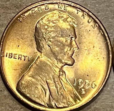 1956-D 1C RD Lincoln Cent • $3.50