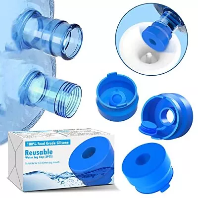 MYLOLF 3PCS 3 & 5 Gallon Water Jug Cap Reusable Food Grade Silicone Replaceme... • $11.57