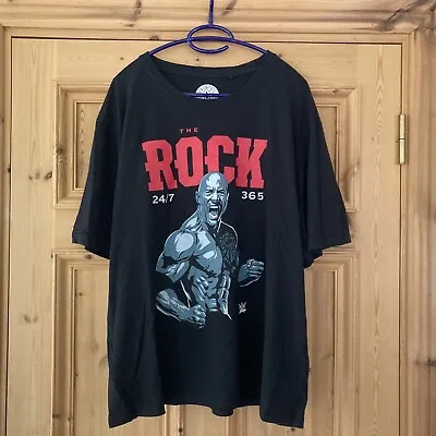 £15.43 • Buy WWE The Rock Black Graphic T-Shirt Wrestling 2015 Mens Size XXL 2XL