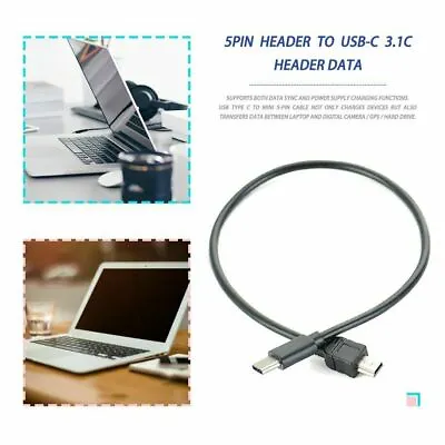 Mini USB 5 Pin Male To USB 3.1 Type-C Male Converter OTG Adapter Cord Cable • $6.50