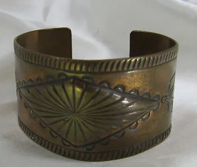 Vintage BELL TRADING POST Signed COPPER BELL Copper Wide Cuff Bracelet • $24.99