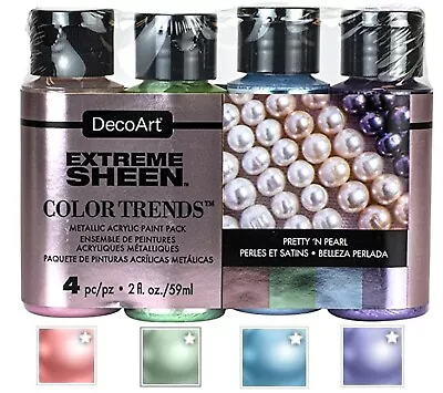 DecoArt Extreme Sheen Metallic Acrylic Paint 2oz - 30 Colours - Metallic Shimmer • £12.95