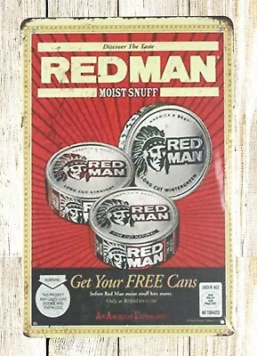  Kitchen Plaque Ideas Redman Moist Snuff Tin Metal Sign • $18.98