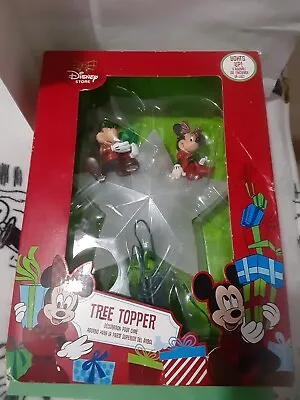 2013 Disney Store Mickey & Minnie Light Up Star Christmas Tree Topper NEW In BOX • $69.99