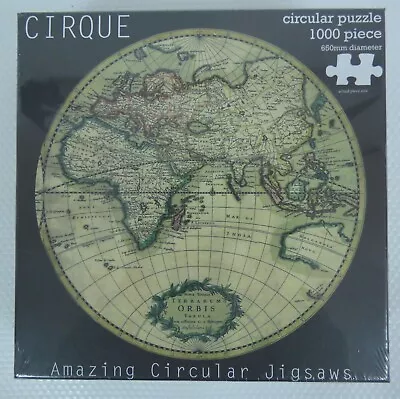 CIRQUE Circular Puzzle Old Map 1000 Pcs Jigsaw 65 Cm Diameter NEW • £1.99