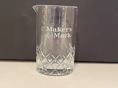 Maker's Mark Bourbon Whiskey Crystal Mixing Pitcher W/Pour Spout - 5 1/4  Tall • $17.99