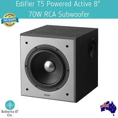 Edifier T5 Powered Active 8  70W RCA Subwoofer Black 8 Inch Subwoofer • $259.95