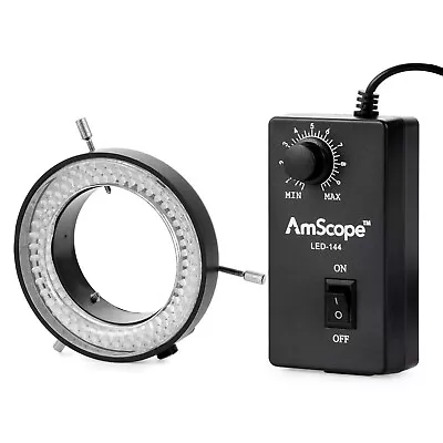 AmScope LED-144 144-LED Microscope Ring Light With Adapter • $84.99