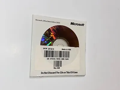 Microsoft Office 2003 Dell Basic Edition With Serial Number NEW SEALED • $20