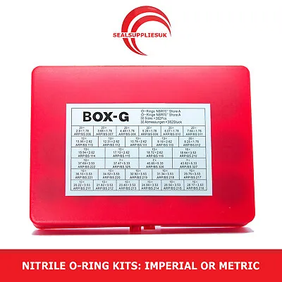 30 Sizes O Ring Set Nitrile 70 NBR - Imperial OR Metric: [1 KIT] Various O-Rings • £15